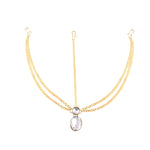 Load image into Gallery viewer, Abhinn Designer Gold Plated Double Side Strand Maang tikka With Round CZ Crystal Stones For Women