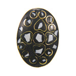 Load image into Gallery viewer, Abhinn Beautiful Bohemian Black Golden Heart Shaped Floral Design Ring