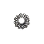 Load image into Gallery viewer, Abhinn Antique Silver Oxidised Floral Design Mirror Ring For Women