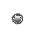 Load image into Gallery viewer, Abhinn Antique Silver Oxidised Leaf Design Mirror Ring For Women