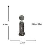 Load image into Gallery viewer, Abhinn Black Polished Cylindrical Shape Spiral Jhumka Earrings For Women