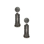 Load image into Gallery viewer, Abhinn Black Polished Cylindrical Shape Spiral Jhumka Earrings For Women