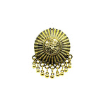 Load image into Gallery viewer, Abhinn Golden Oxidised Tribal Design With Golden Beads Ring For Women