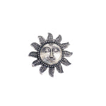 Load image into Gallery viewer, Abhinn Silver Oxidised Ethnic Surya Design Ring For Women