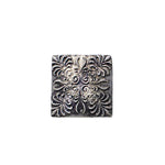 Load image into Gallery viewer, Abhinn Silver Oxidised Square Floral And Temple Design Rings For Women