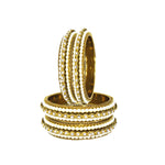Load image into Gallery viewer, Abhinn Latest Royal Golden Plated With Kundan Crystal Stones Bangles Set For Women