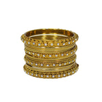 Load image into Gallery viewer, Abhinn Latest Designer Bangles Set with Kundan Stones (Set of 15) For Women