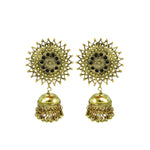 Load image into Gallery viewer, Abhinn Stylish Golden Oxidised Sun Shaped Jhumka Earrings For Women