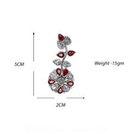 Load image into Gallery viewer, Abhinn Silver Replica Floral Design Stone Studded Studs Earrings for Women