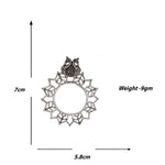 Load image into Gallery viewer, Abhinn Silver Oxidised Peacock and Floral Design Stud Earrings For Women