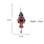 Load image into Gallery viewer, Abhinn Meenakari Afghani Silver Non-Precious Metal Earring for Women
