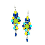 Load image into Gallery viewer, Abhinn Afghani Silver Oxidised Multi-Color Meenakari Dangler Earrings For Women