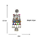Load image into Gallery viewer, Abhinn Silver Oxidised Doli Design Multi Colour Dangler Earrings For Women-1