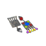 Load image into Gallery viewer, Abhinn Silver Oxidised Afghani Tribal Design Multi Colour Dangler Earrings For Women