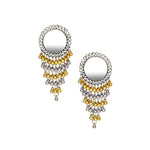Load image into Gallery viewer, Abhinn Dual Tone Dangler With Mirror Stud Jhalar Earrings For Women