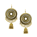 Load image into Gallery viewer, Abhinn Golden Oxidised Trendy Design Dangler With Jhumki Earrings For Women