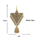 Load image into Gallery viewer, Abhinn Gold Plated Oxidised Triangle Shape Dangler & Jhumki Earrings For Women