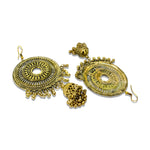 Load image into Gallery viewer, Abhinn Golden Oxidised Trendy Design Dangler With Jhumki Earrings For Women