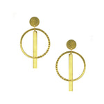 Load image into Gallery viewer, Abhinn Western Geometrical Hammered Design Dangler Earrings For Women