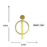 Load image into Gallery viewer, Abhinn Western Geometrical Hammered Design Dangler Earrings For Women