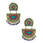 Load image into Gallery viewer, Abhinn Golden Oxidised Multi Colour Beaded Dangler Earring For Women