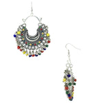 Load image into Gallery viewer, Abhinn Trendy German Silver Multi Colour Meena Chandbali Earring For Women