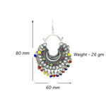 Load image into Gallery viewer, Abhinn Trendy German Silver Multi Colour Meena Chandbali Earring For Women