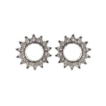 Load image into Gallery viewer, Abhinn Unique Silver Oxidised Sun Shaped Stud Earrings For Women