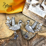 Load image into Gallery viewer, Abhinn Silver Replica Ethnic Ear Cuffs With Bird Design Earrings For Girls