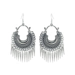 Load image into Gallery viewer, Abhinn Stylish German Silver Oxidized Crescent Chandbali Earrings for Women