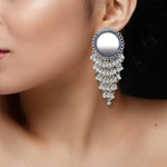 Load image into Gallery viewer, Abhinn Stylish German Silver Afghani Jhalar Earrings for Women