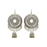Load image into Gallery viewer, Abhinn Silver Oxidised Trendy Design Dangler With Jhumki Earrings For Women