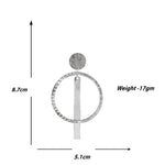 Load image into Gallery viewer, Abhinn Western Geometrical Hammered Design Dangler Earrings For Women