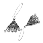 Load image into Gallery viewer, Abhinn Classy Silver Plated Geometrical Shape Hoops Earrings For Women
