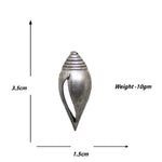 Load image into Gallery viewer, Abhinn Silver Replica Unique Shankh Design Stud Earrings For Girls