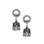Load image into Gallery viewer, Abhinn Silver Oxidised Ganesha Jhumka With Mirror Stud Earrings For Girls