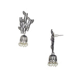 Load image into Gallery viewer, Abhinn Silver Replica Tree Branch Stud Jhumka Earring For Women