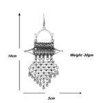 Load image into Gallery viewer, Abhinn Silver Oxidised Unique Floral Design Dangler Earrings For Women