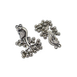 Load image into Gallery viewer, Abhinn Silver Oxidised Parrot Design Dangler Earring With Ghungroo For Women