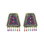 Load image into Gallery viewer, Abhinn Golden Oxidised Multi Colour Beaded Studs Earrings For Women
