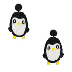 Load image into Gallery viewer, Hastkalakari Handmade Quirky Penguin Design Beaded Dangler Earrings For Women