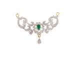 Load image into Gallery viewer, Abhinn Latest AD Stones Studded Green Stone Mangalsutra with Earrings For Women