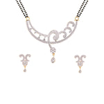 Load image into Gallery viewer, Abhinn Stylish Gold Plated Floral Design Mangal Sutra Mangalsutra With Earrings For Women
