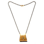 Load image into Gallery viewer, Abhinn Latest Gold Plated Black Beaded Chain with Pendant Studded Mangalsutra