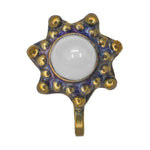 Load image into Gallery viewer, Abhinn Golden Oxidised white floral Non-Pierced Nose Pin For Women