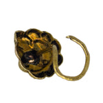 Load image into Gallery viewer, Abhinn Oxidised Golden Ganesha Design Pierced Nose Pin For Women