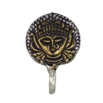 Load image into Gallery viewer, Abhinn Oxidised Dual-Tone Temple Design Non-Pierced Nose Pin For Women