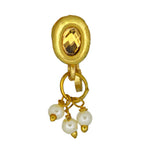 Load image into Gallery viewer, Abhinn Traditional Gold Plated Oval Shape Non-Pierced Nose Pin For Women