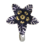 Load image into Gallery viewer, Abhinn Trendy Dual Tones Oxidised Floral Design Non-Pierced Nose Pin For Women