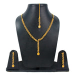 Load image into Gallery viewer, Latest Royal Leaf Design Necklace and Dangler Earrings with White Yellow Stones